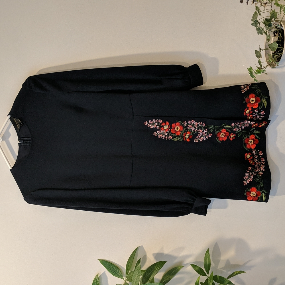 Ted Baker - Siliia Kirstenbosch Embroided Dress, Ted Size 1 (US 4)